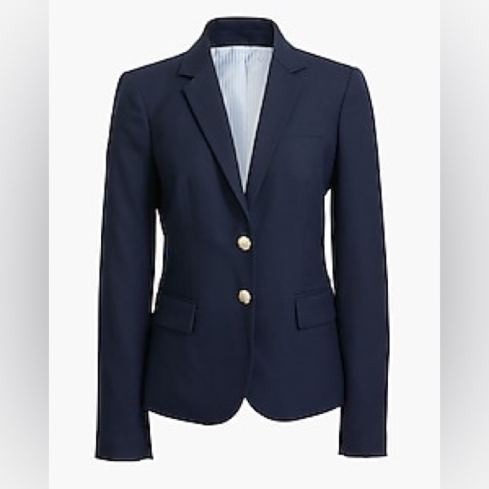 J. Crew Original Schoolboy Blazer w/ Gold Buttons, Size 16, Navy, LIKE NEW